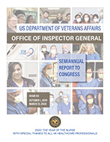 Office of Inspector General Department of Veterans Affairs Semiannual Report to Congress (SAR) October 1, 2019 – March 31, 2020