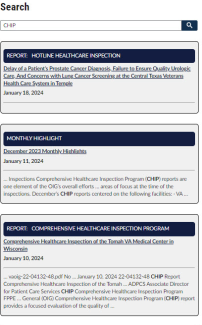 VA OIG Search Results New